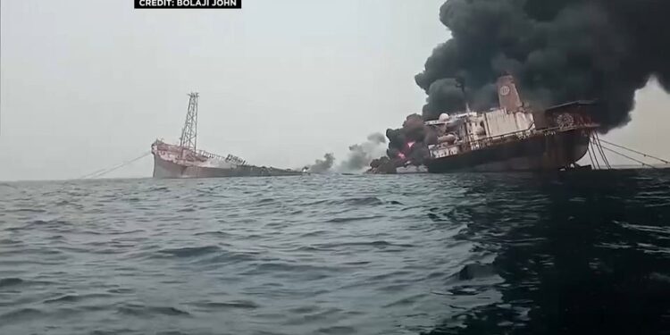 Insécurité maritime : l’explosion du navire pétrolier Trinity Spirit a causé la mort de plusieurs personnes et une perte de 40 000 barils de pétrole